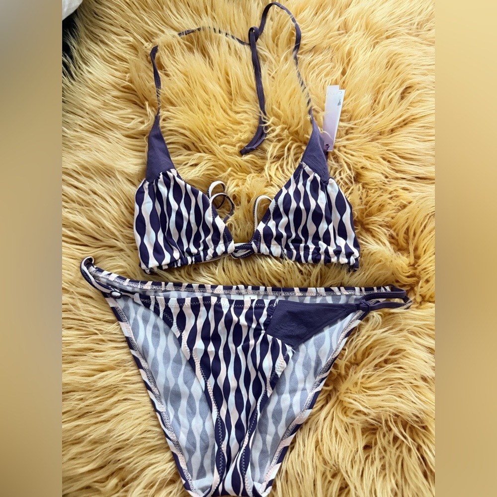 Stylish Purple Patterned Bikini